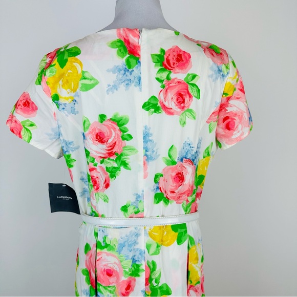 Liz Claiborne Deadstock Floral Fit and Flare Dress Size 14 - Picture 8 of 12